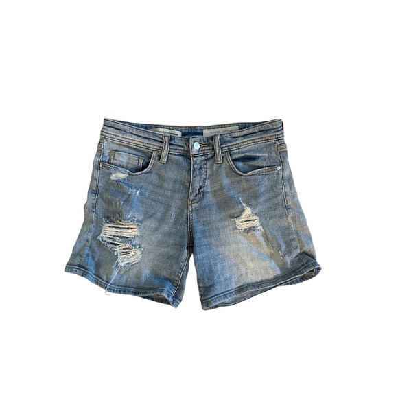 Women 26 Anthropologie Pilcro and Letterpress Denim Jean Shorts Distressed - Picture 1 of 3